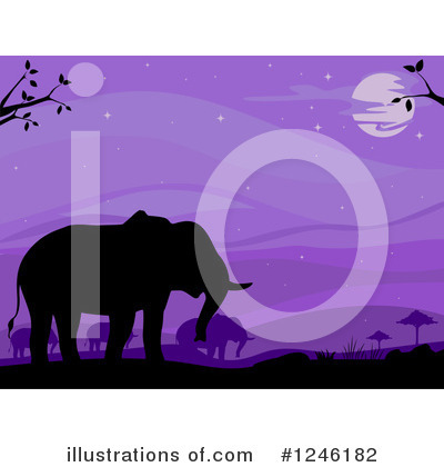 Royalty-Free (RF) Elephant Clipart Illustration by BNP Design Studio - Stock Sample #1246182