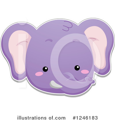 Purple Elephant Clipart #1246183 by BNP Design Studio