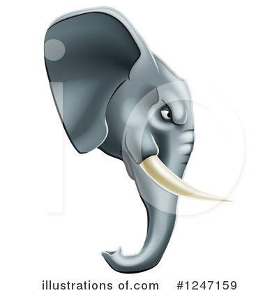 Royalty-Free (RF) Elephant Clipart Illustration by AtStockIllustration - Stock Sample #1247159