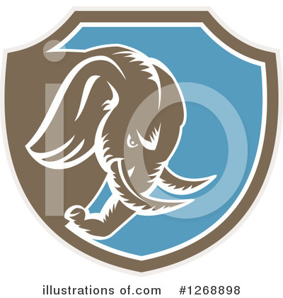 Royalty-Free (RF) Elephant Clipart Illustration by patrimonio - Stock Sample #1268898