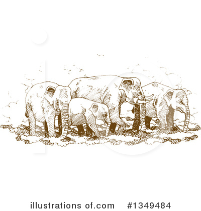 Royalty-Free (RF) Elephant Clipart Illustration by Lal Perera - Stock Sample #1349484