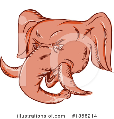 Royalty-Free (RF) Elephant Clipart Illustration by patrimonio - Stock Sample #1358214