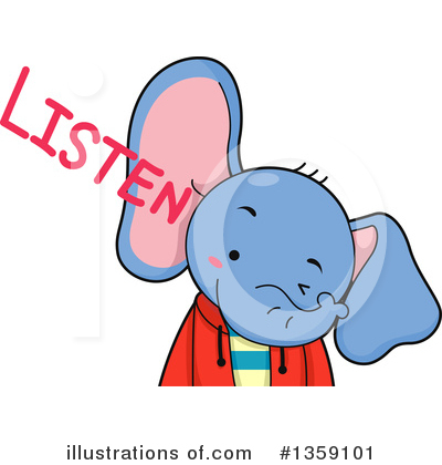 Royalty-Free (RF) Elephant Clipart Illustration by BNP Design Studio - Stock Sample #1359101