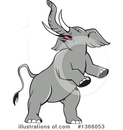 Royalty-Free (RF) Elephant Clipart Illustration by patrimonio - Stock Sample #1366053