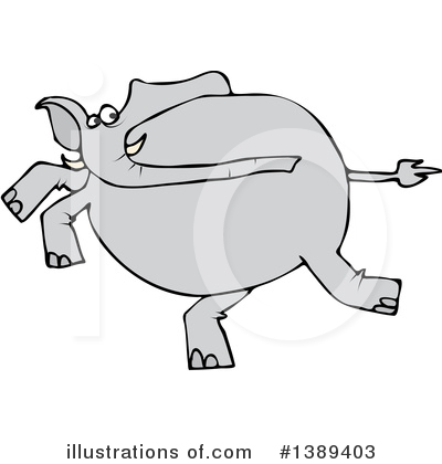 Royalty-Free (RF) Elephant Clipart Illustration by djart - Stock Sample #1389403