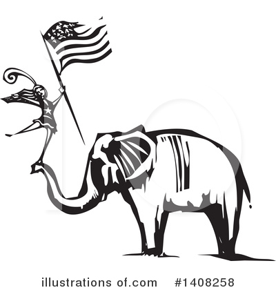 Royalty-Free (RF) Elephant Clipart Illustration by xunantunich - Stock Sample #1408258