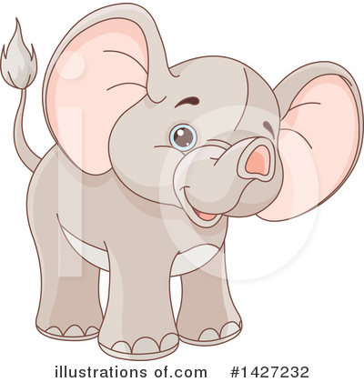 Royalty-Free (RF) Elephant Clipart Illustration by Pushkin - Stock Sample #1427232