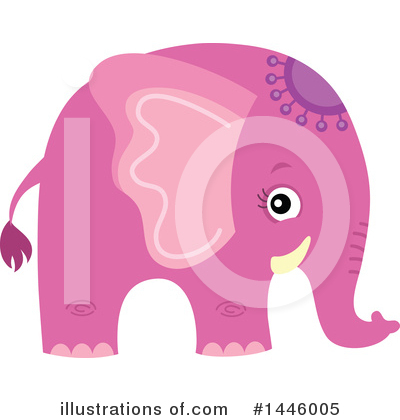 Royalty-Free (RF) Elephant Clipart Illustration by visekart - Stock Sample #1446005
