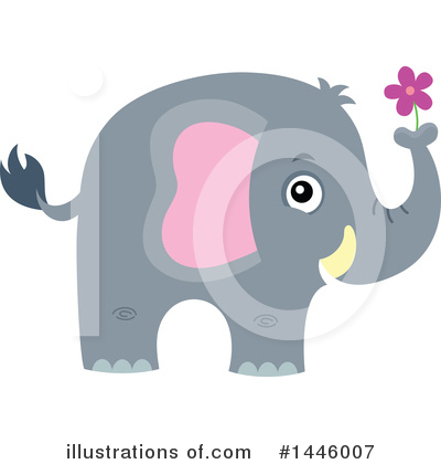 Royalty-Free (RF) Elephant Clipart Illustration by visekart - Stock Sample #1446007
