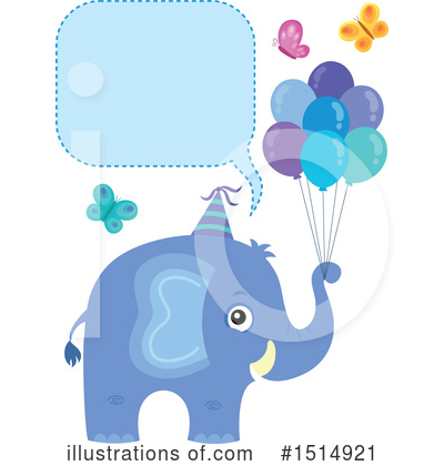 Royalty-Free (RF) Elephant Clipart Illustration by visekart - Stock Sample #1514921