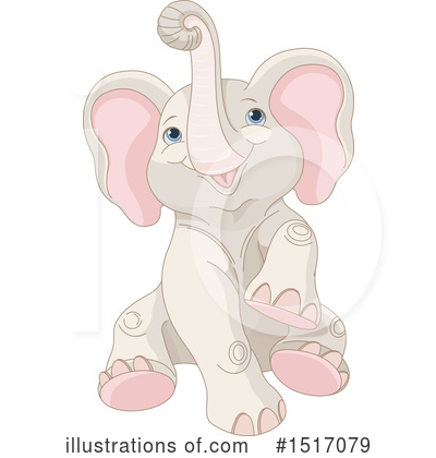 Royalty-Free (RF) Elephant Clipart Illustration by Pushkin - Stock Sample #1517079
