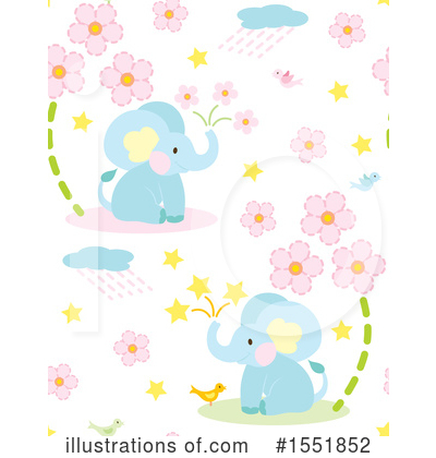 Royalty-Free (RF) Elephant Clipart Illustration by Cherie Reve - Stock Sample #1551852