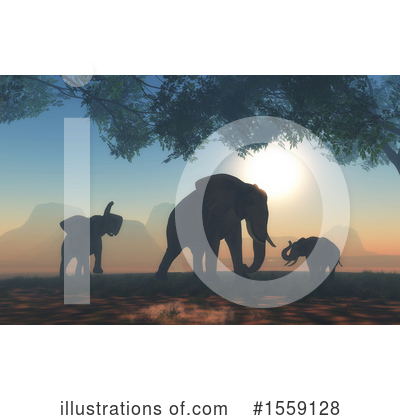 Royalty-Free (RF) Elephant Clipart Illustration by KJ Pargeter - Stock Sample #1559128