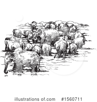 Royalty-Free (RF) Elephant Clipart Illustration by Lal Perera - Stock Sample #1560711