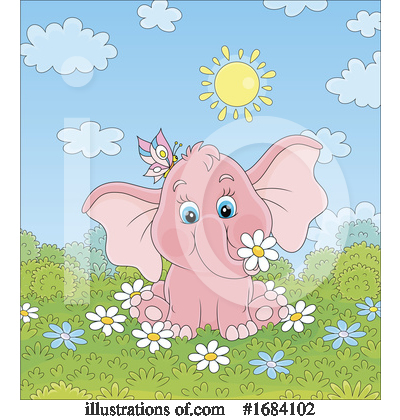 Royalty-Free (RF) Elephant Clipart Illustration by Alex Bannykh - Stock Sample #1684102