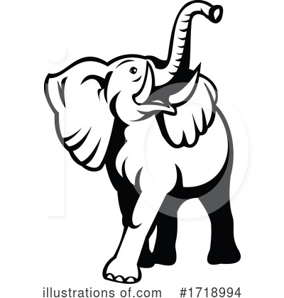 Royalty-Free (RF) Elephant Clipart Illustration by patrimonio - Stock Sample #1718994