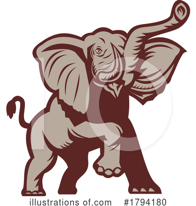 Royalty-Free (RF) Elephant Clipart Illustration by patrimonio - Stock Sample #1794180