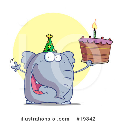 Royalty-Free (RF) Elephant Clipart Illustration by Hit Toon - Stock Sample #19342