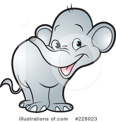 Royalty-Free (RF) Elephant Clipart Illustration by Lal Perera - Stock Sample #228023