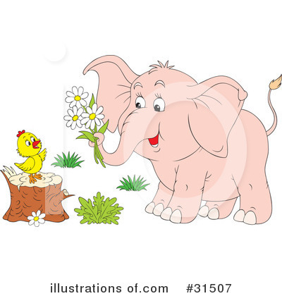 Royalty-Free (RF) Elephant Clipart Illustration by Alex Bannykh - Stock Sample #31507
