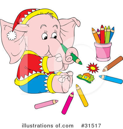 Royalty-Free (RF) Elephant Clipart Illustration by Alex Bannykh - Stock Sample #31517