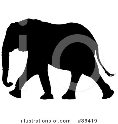 Royalty-Free (RF) Elephant Clipart Illustration by dero - Stock Sample #36419