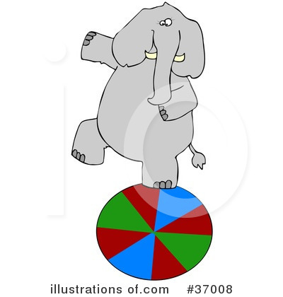 Royalty-Free (RF) Elephant Clipart Illustration by djart - Stock Sample #37008