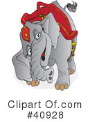 Elephant Clipart #40928 by Snowy