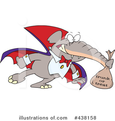 Royalty-Free (RF) Elephant Clipart Illustration by toonaday - Stock Sample #438158