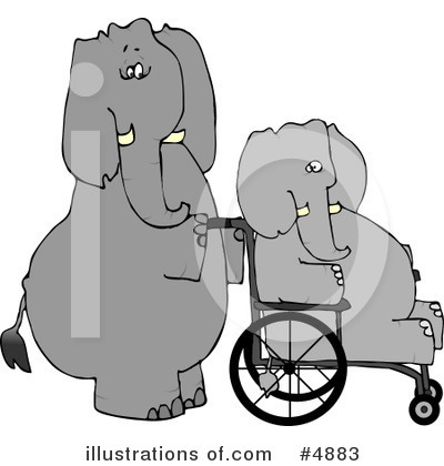 Royalty-Free (RF) Elephant Clipart Illustration by djart - Stock Sample #4883