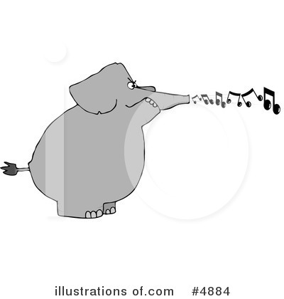 Royalty-Free (RF) Elephant Clipart Illustration by djart - Stock Sample #4884