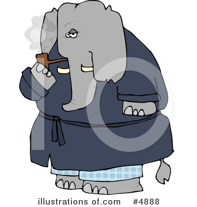 Royalty-Free (RF) Elephant Clipart Illustration by djart - Stock Sample #4888