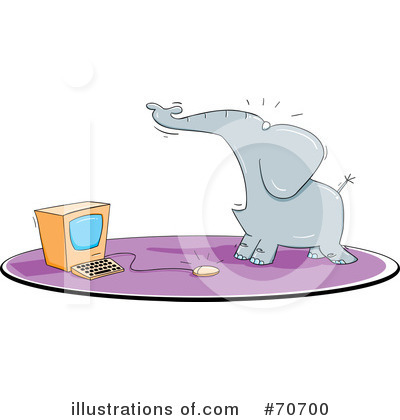 Royalty-Free (RF) Elephant Clipart Illustration by jtoons - Stock Sample #70700