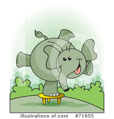 Royalty-Free (RF) Elephant Clipart Illustration by Lal Perera - Stock Sample #71655