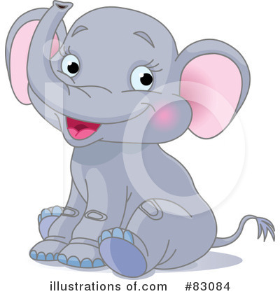 Royalty-Free (RF) Elephant Clipart Illustration by Pushkin - Stock Sample #83084