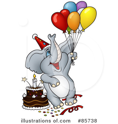 Royalty-Free (RF) Elephant Clipart Illustration by dero - Stock Sample #85738