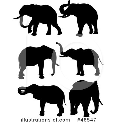 Royalty-Free (RF) Elephants Clipart Illustration by KJ Pargeter - Stock Sample #46547