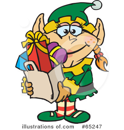 Royalty-Free (RF) Elf Clipart Illustration by Dennis Holmes Designs - Stock Sample #65247