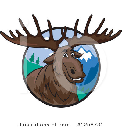Royalty-Free (RF) Elk Clipart Illustration by Vector Tradition SM - Stock Sample #1258731