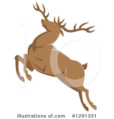Royalty-Free (RF) Elk Clipart Illustration by patrimonio - Stock Sample #1291331