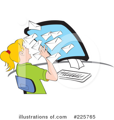 Royalty-Free (RF) Email Clipart Illustration by David Rey - Stock Sample #225765