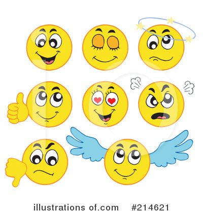 Royalty-Free (RF) Emoticons Clipart Illustration by visekart - Stock Sample #214621