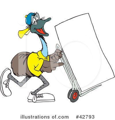 Royalty-Free (RF) Emu Clipart Illustration by Dennis Holmes Designs - Stock Sample #42793