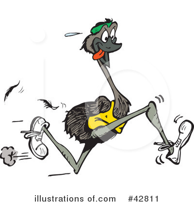 Royalty-Free (RF) Emu Clipart Illustration by Dennis Holmes Designs - Stock Sample #42811