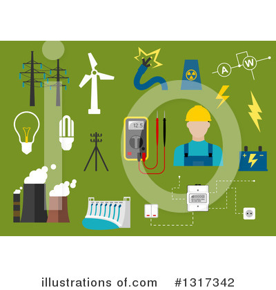 Electrician Clipart #1317342 by Vector Tradition SM