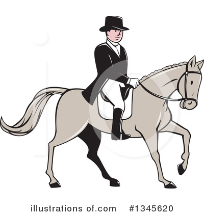 Horse Rider Clipart #1345620 by patrimonio