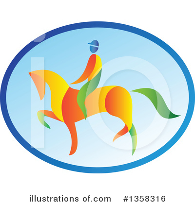 Horse Rider Clipart #1358316 by patrimonio