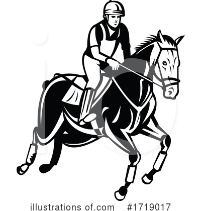 Horse Races Clipart #1719017 by patrimonio