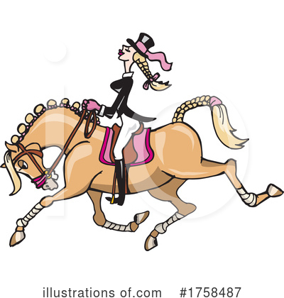 Royalty-Free (RF) Equestrian Clipart Illustration by Dennis Holmes Designs - Stock Sample #1758487
