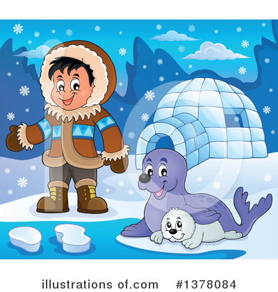 Royalty-Free (RF) Eskimo Clipart Illustration by visekart - Stock Sample #1378084
